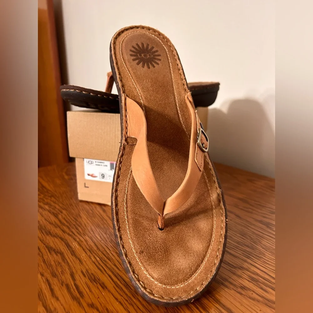 Very gently worn Ugg Women’s Thong Sandals. In original box. Size 9. - Picture 4 of 4
